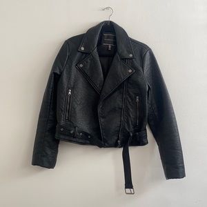 Black leather jacket